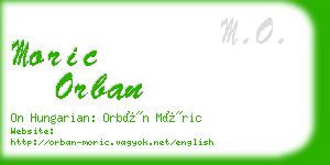 moric orban business card